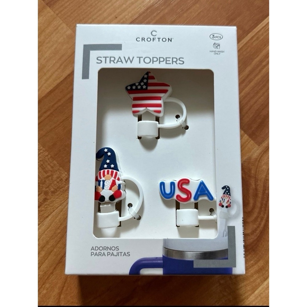 Crofton 3pk Straw Toppers New condition